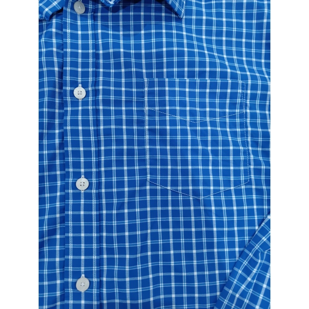 Men's Untuckit XL Blue Plaid Long Sleeve Button up 2487 - Picture 5 of 11